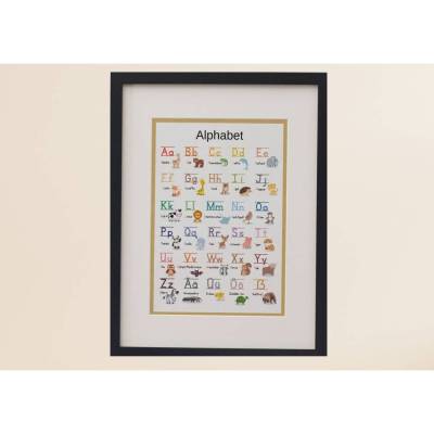 Lerntafel Alphabet für Kinder | ABC-Poster | Bildungswerkzeug im Kinderzimmer | Lerntafel für kreatives Lernen | Lernpos