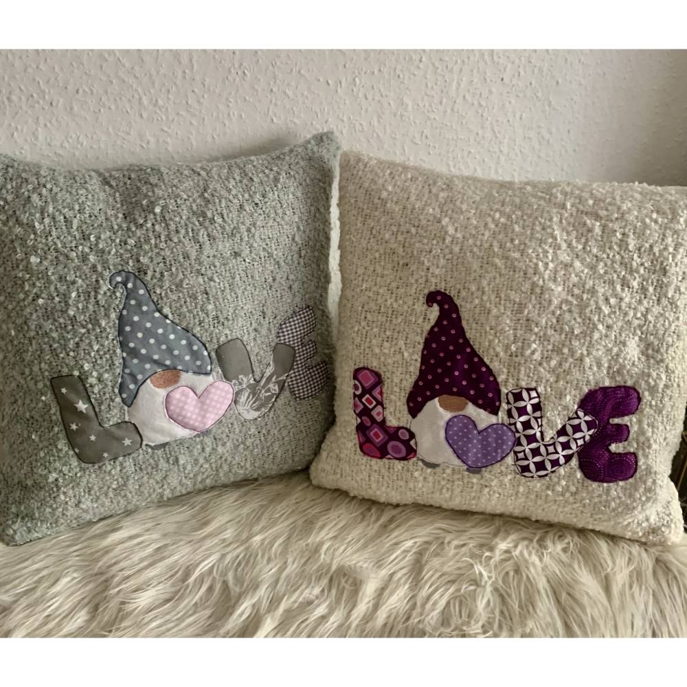 Stickdatei Doodle Wichtel in Love mit Herz  Set 907 Bild 6
