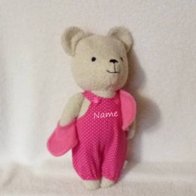 Stofftier Bär - 40cm ; Kuscheltier mit Namen und wechelbarer Kleidung