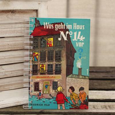 Notizbuch aus Kinderbuch "Was geht in Haus Nr. 14 vor?" Geschenk Einzug Weihnachtsgeschenk Hausbau oder zum Einz