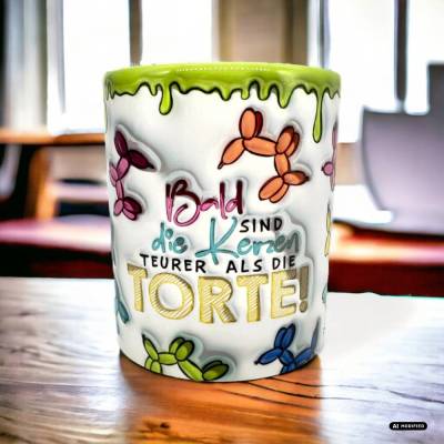 Tasse zum Geburtstag | Witziges Geschenk mit 3D-Optik
