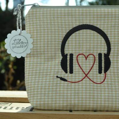 Headset/Kopfhörertasche // Reisetasche // Urlaubstäschchen