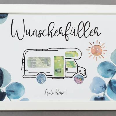 Geldgeschenk Wohnmobil Geburtstag , Wunscherfüller Weihnachten ,40.Geburtstag 50.Geburtstag 60.Geburtstag 70.Geburtstag