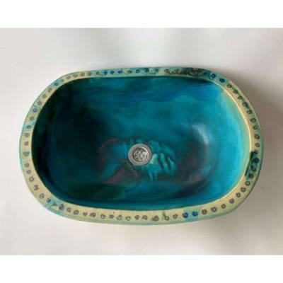 2. Wahl Waschbecken oval / Karibik /  Ø 52/37 cm Höhe 15/17 cm