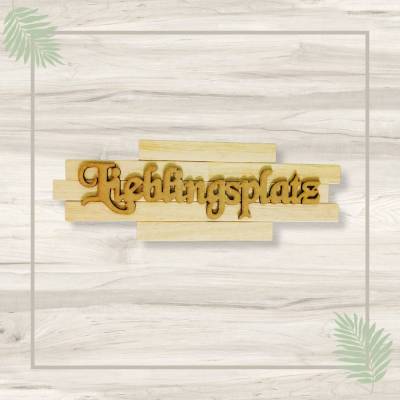 Personalisiertes Holzbild mit 3D-Schriftzug – Eichenholz-Klötzchen als Wand- oder Tischdeko