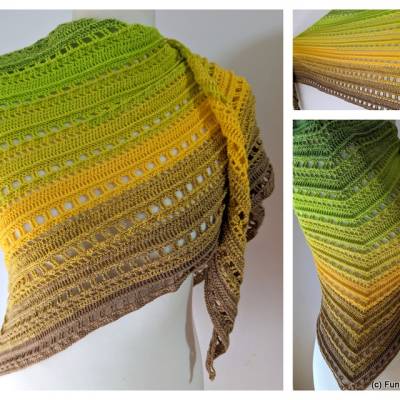 Funny Travel   - flaches Dreieckstuch