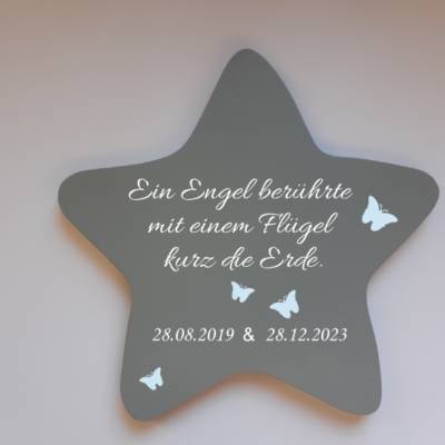 Erinnerung an ein Sternenkind | Stern wetterfest / Grabdeko