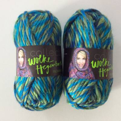 Indian Summer Wolle 50g, Farbe 87, türkis, grün, blau, 60 % Wolle, 40 % Polyacryl