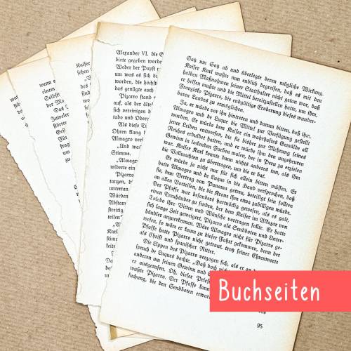 5 alte Buchseiten | A5 | antikes Buchpapier aus den 1942er Jahren | vintage Bastelpapier