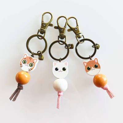 Schlüsselanhänger Taschenbaumler Katze