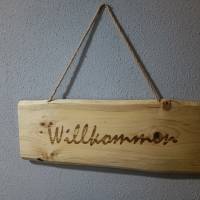 "Willkommen" Holzschild, Holzbrett, Willkommensbrett