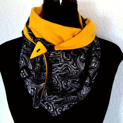 Sommer- Schaltuch, Dreiecktuch, mit Knopf, Wickelschal, Wendehalstuch