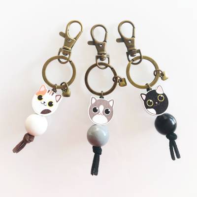 Schlüsselanhänger Taschenbaumler Katze