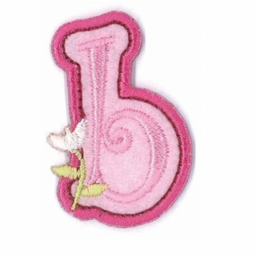 Buchstabe -B- Applikation rosa