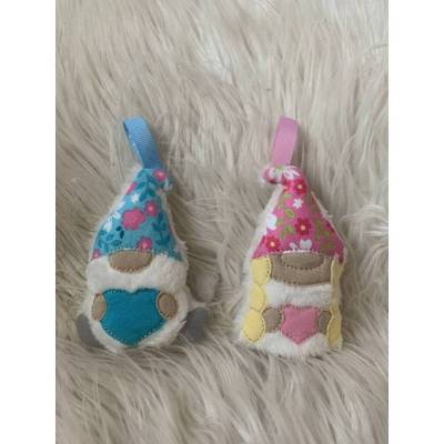 Stickdatei Doodle Schlüsselanhänger Wichtel Girl und mit Herz  Set 904