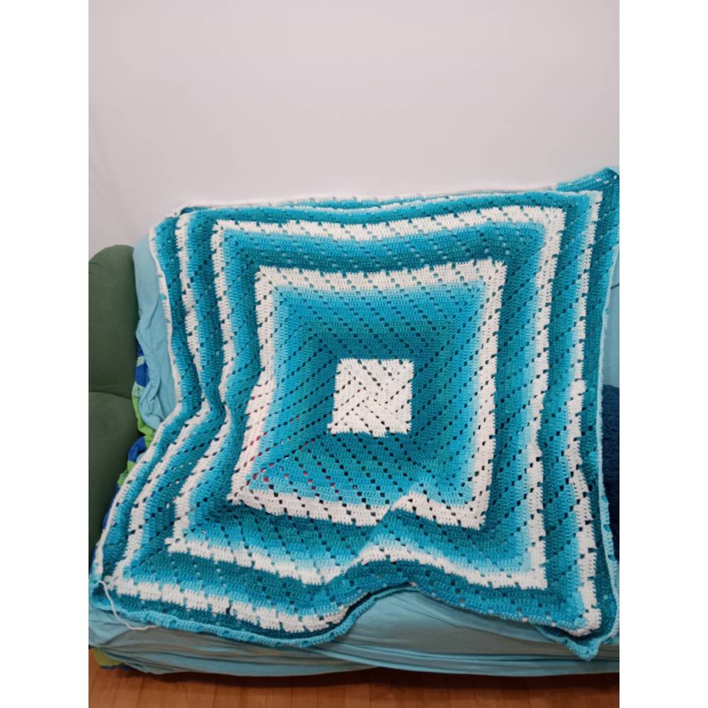Couchdecke Blau, Kuscheldecke, Dekodecke, 170cm * 170cm
