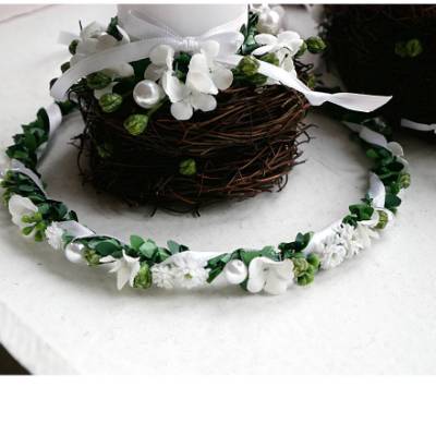 Haarkranz weiß klassisch