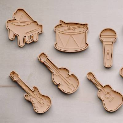Musik Musikinstrumente Keksausstecher | Cookie Cutters | Ausstechform | Keksform | Plätzchenform | Plätzchenausstecher