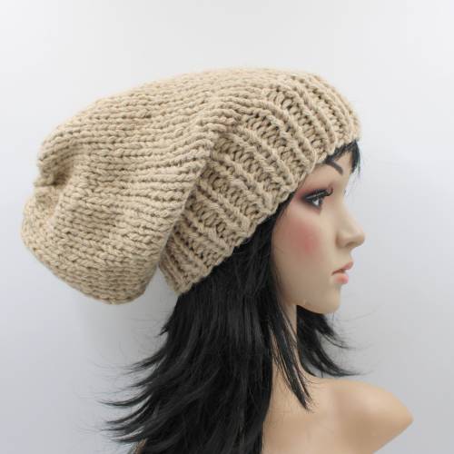 Strickmütze, Wintermütze, Mütze, Beige, Beanie,Boho,Für Sie und Ihn!