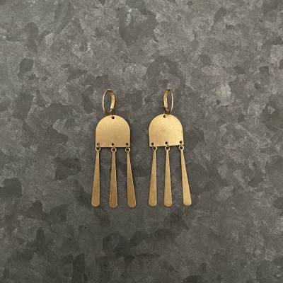 Ohrhänger Boho Ethnostyle – Handgefertigter Ohrschmuck aus Messing, leicht & angenehm zu tragen