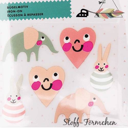 Baby Girl Bügel-Applikation Set rosa