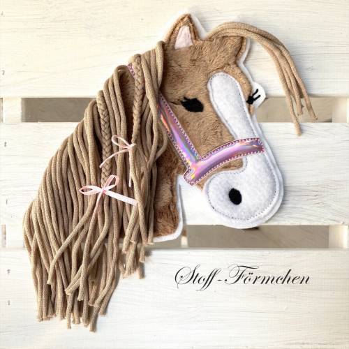 Große Pony Lulu-Applikation hellbraun