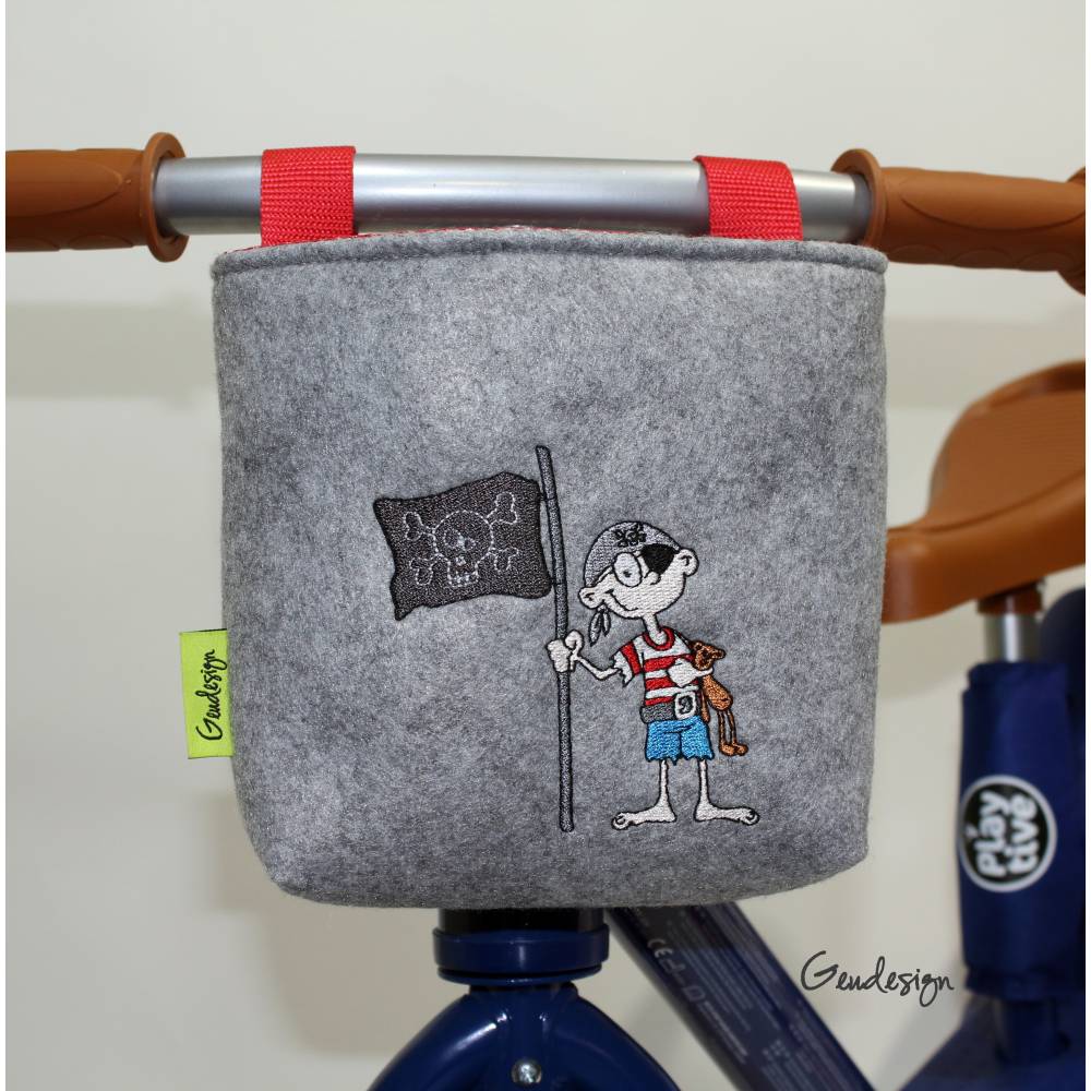 Lenkertasche "Kleiner Pirat" aus Filz, personalisierbar Bild 1
