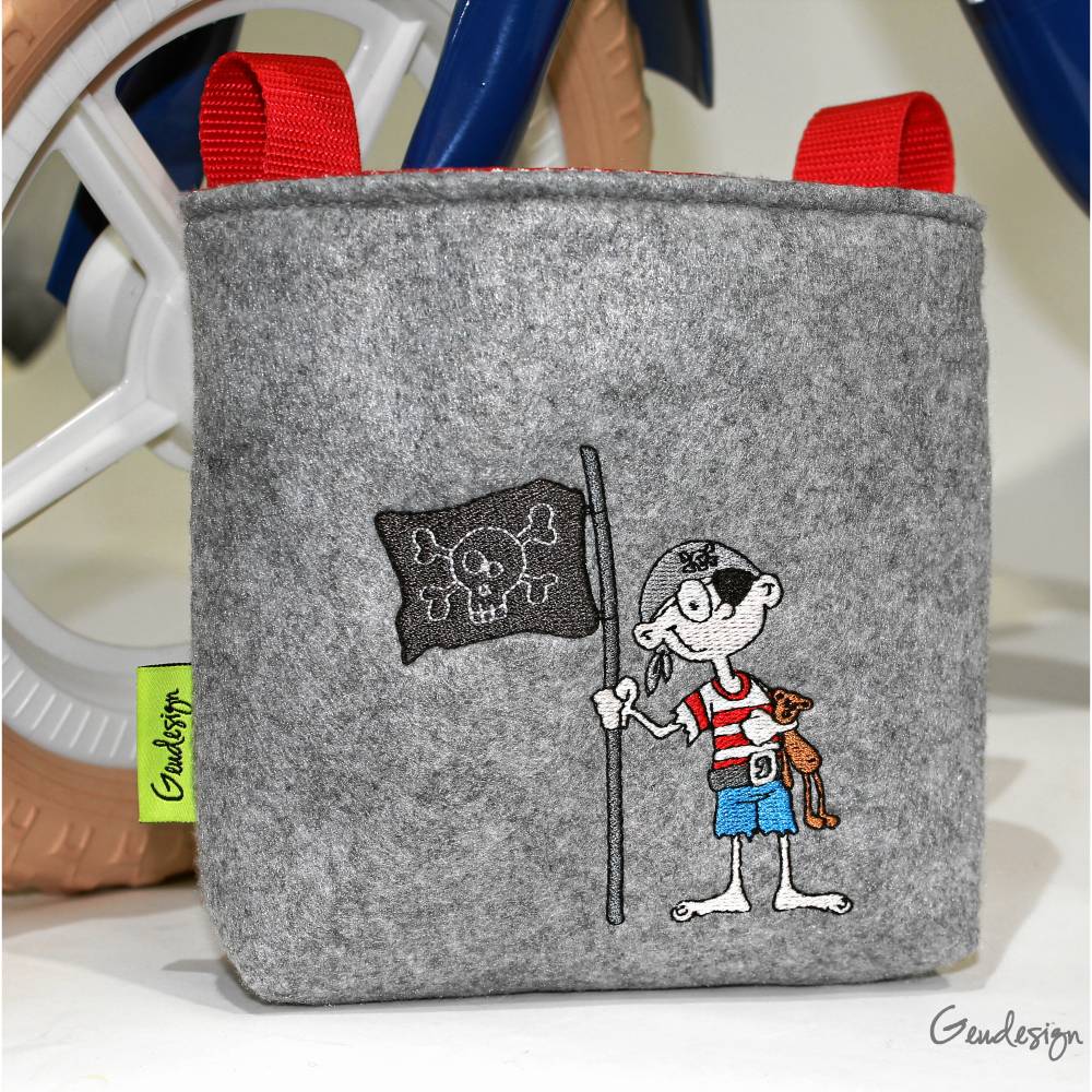 Lenkertasche "Kleiner Pirat" aus Filz, personalisierbar Bild 3