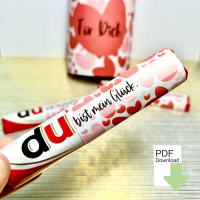 Duplo Banderole Liebesbotschaften, Jahrestag, DU bist, Duplo Aufkleber, Verpackung, Liebesbeweis, Herz, DIY Geschenk
