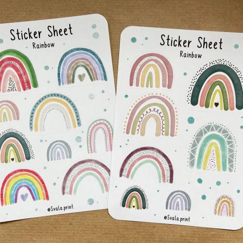Regenbogen Sticker | Rainbow | Aufkleber Bulletjournal | Journal Sticker
