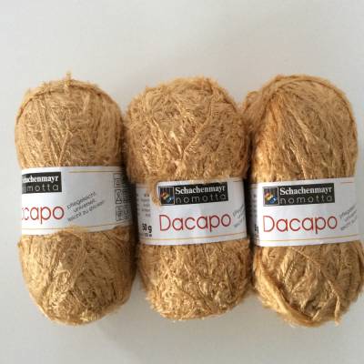 Dacapo Wolle, superweiches Flauschgarn beige, Farbe 0005, 50 g/Lauflänge 135 m, pflegeleichtes Strickgarn