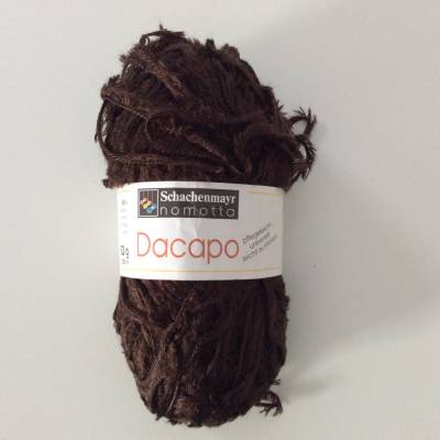 Dacapo Wolle, superweiches Flauschgarn dunkelbraun, Farbe 0010, 50 g/Lauflänge 135 m, pflegeleichtes Strickgarn