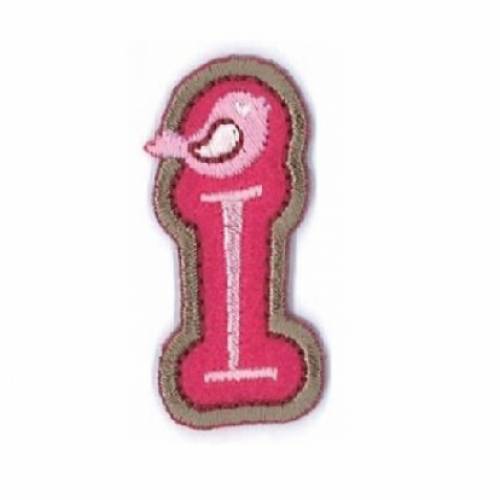 Buchstabe -I- Applikation rosa