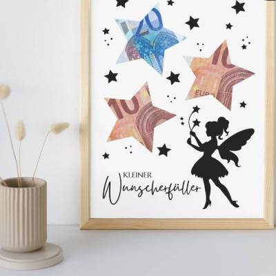 Geldgeschenk Wunscherfüller A4 | Digitaler Druck | zum selbst Ausdrucken | PDF