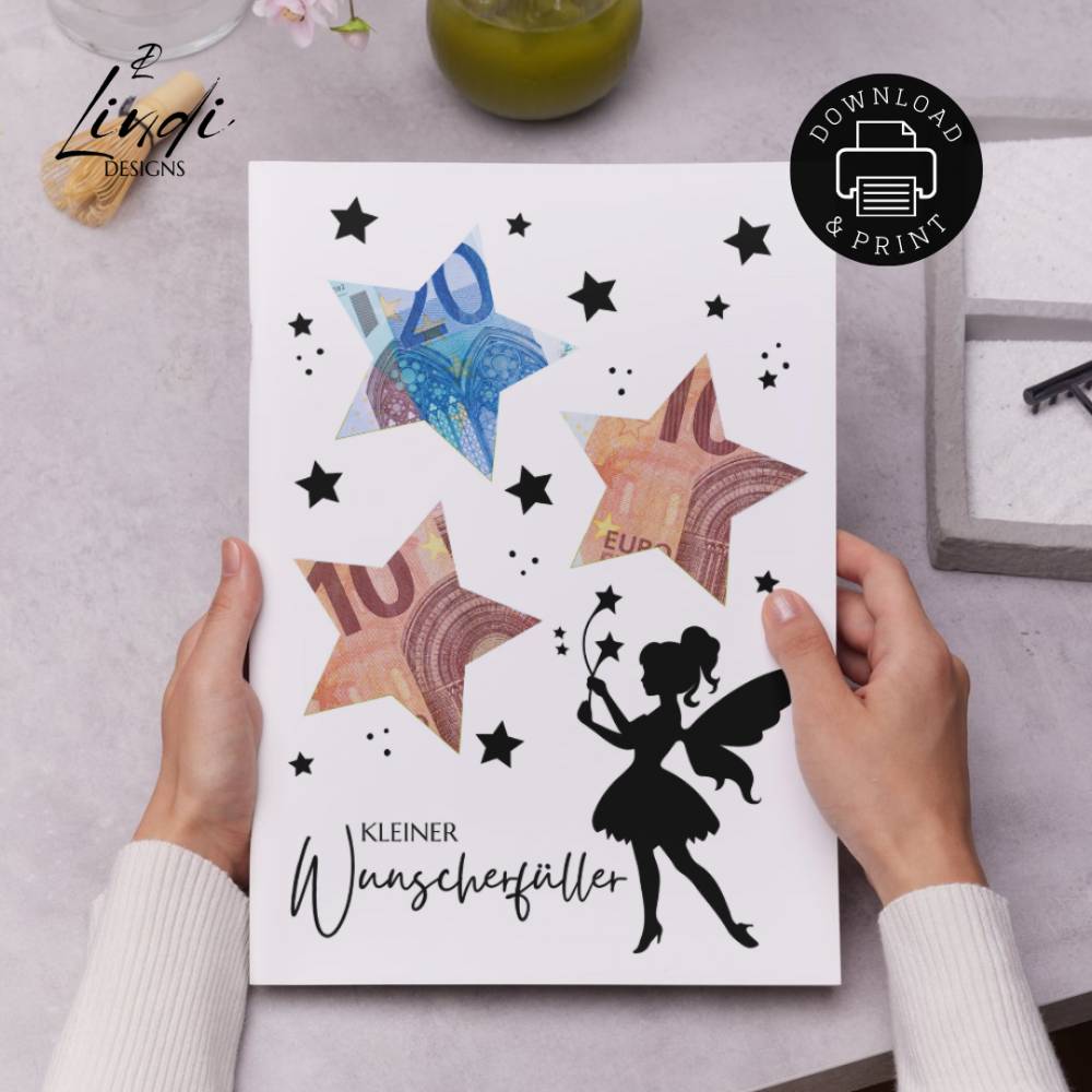 Geldgeschenk Wunscherfüller A4 | Digitaler Druck | zum selbst Ausdrucken | PDF Bild 2