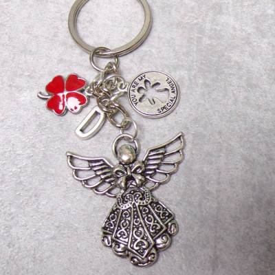 Schutzengel Engel Fee  Schlüsselanhänger versilbert you are my special Angel personalisierbar 
