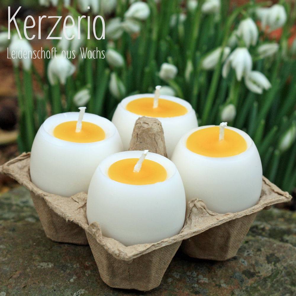 Osterkerzen Frühstücksei 4er Set Bild 1