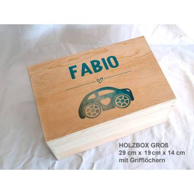 Erinnerungsbox aus Holz im Design Little Car