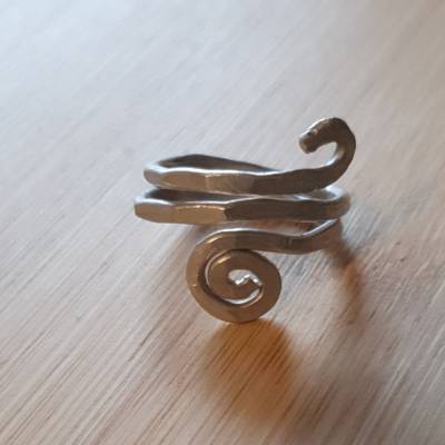 Ring Aluminium matt, Drahtschmuck, Aluminiumschmuck, 