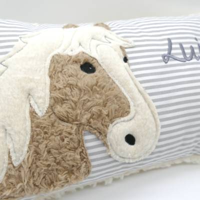 Hobby Horsing Pferdekissen Namenskissen Taufkissen Kuschelkissen Kindergartenkissen Geburtsgeschenk Pferd Pferdchen Pony