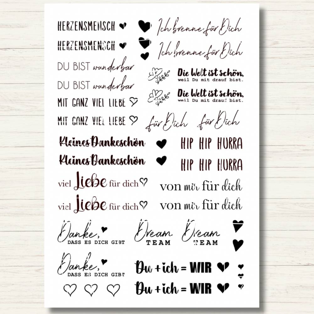 Kerzensticker PDF Datei A4 "Liebe" | Kerzentattoos Download Bild 3