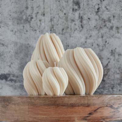 Wellen Kerze I Swirl Kerze I Sojawachs I Statement Kerzen I Geschenkidee I Groß I Art Home Decor I Handgefertigt