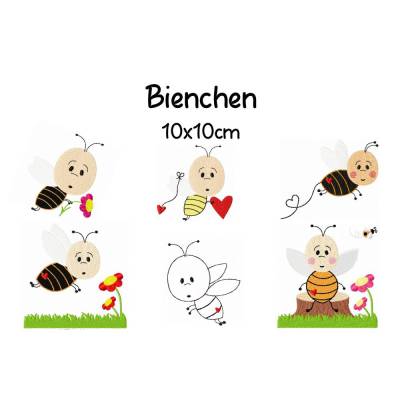 Stickdatei Bienchen 10x10cm Rahmen