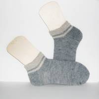 Loferl Trachtensocke Wandersocken, Sneaker-Socken, grau, grün, kurze Sport-Socken handgestrickt, Männer Knöchelsocken,