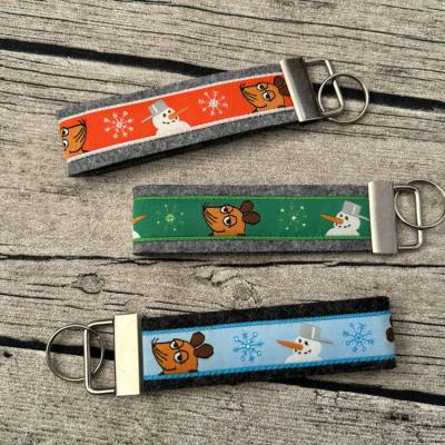 Schlüsselanhänger Filz Wintermaus Maus