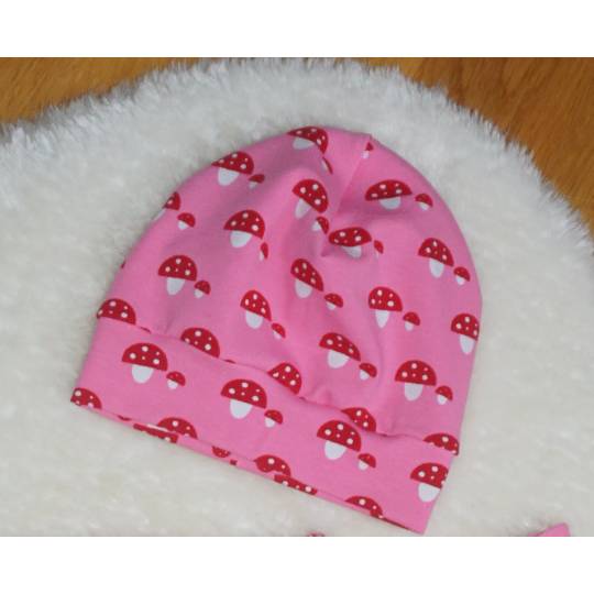 Newborn Baby Set - Romper, Strampler & Mütze Gr. 50 - rosa Fliegenpilze Bild 4