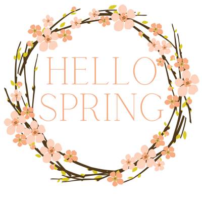 Kranz Hello Spring Plotterdatei - SVG Download Datei - Plotterdatei - Basteln - DIY - Cricut   