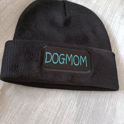 Wollmütze Dogmom: Glitzer, Stil & Wärme! 100% Polyacryl  Perfekt für trendige Hundeliebhaberin