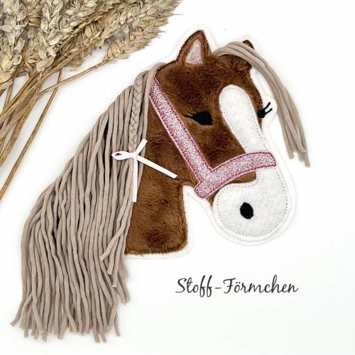 Große Pony Lulu-Applikation braun