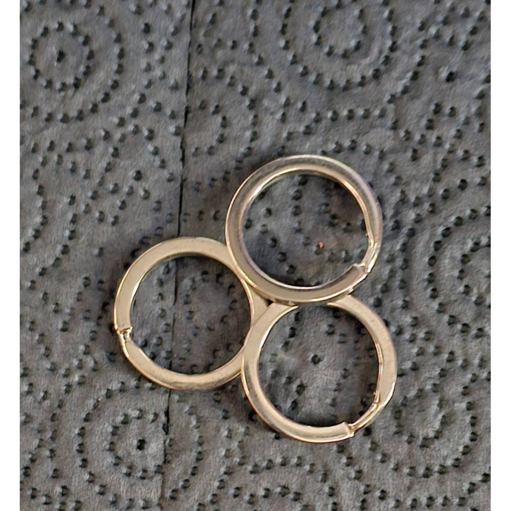 8 flache Schlüsselringe 25 mm – Robuste Eisenlegierung für DIY, Basteln & Organisation Bild 2